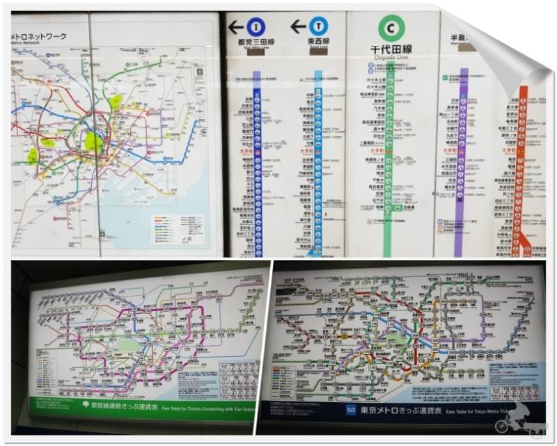 mapa líneas de metro tokyo