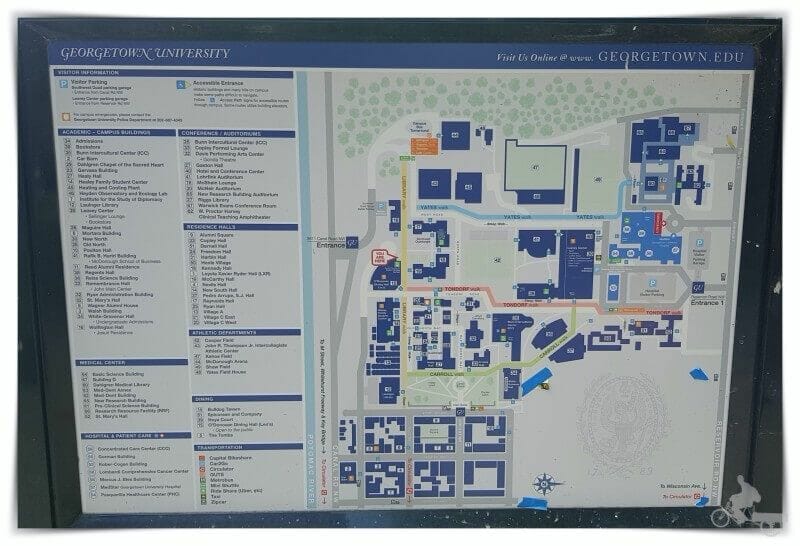  plano de la Universidad de Georgetown 