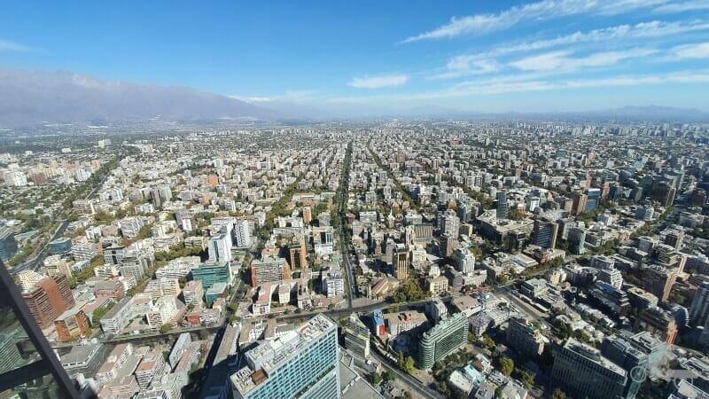 vistas de Santiago desde Sky Costanera
