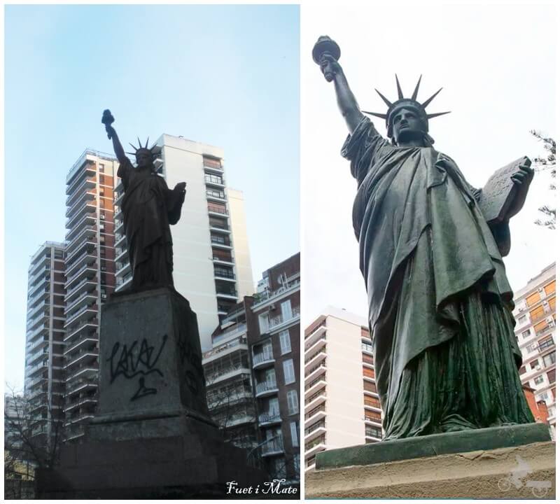 estatua de la libertad en Buenos Aires en barrio de belgrano