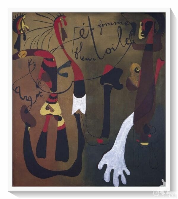 caracol flor mujer y estrella de Joan Miró