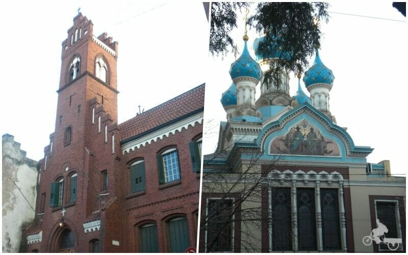 iglesia nórdica sueca y una iglesia ortodoxa rusa