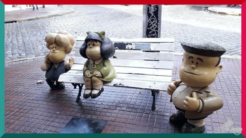 escultura Mafalda en el barrio de San Telmo