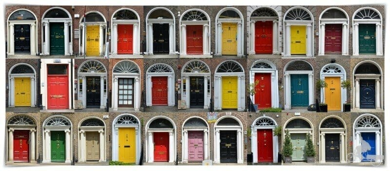 barrio georgiano puertas colores dublin