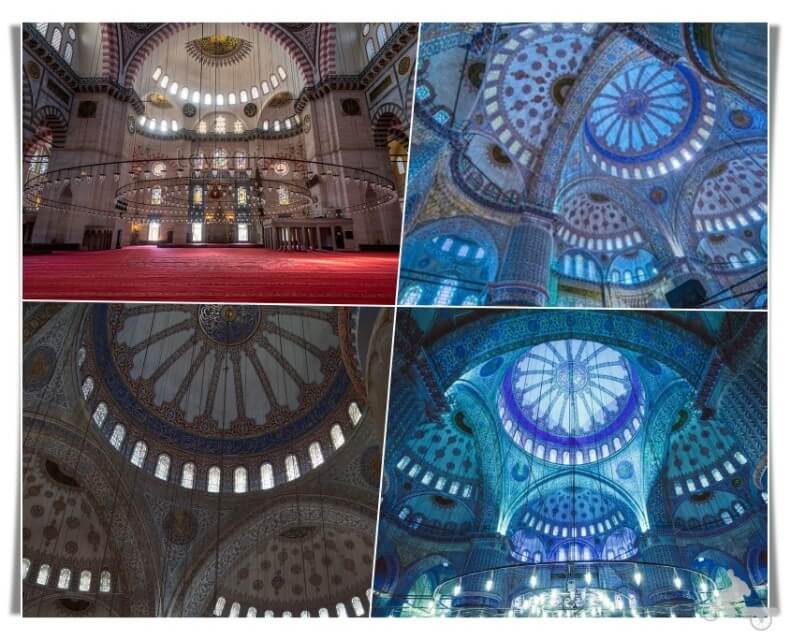 interior de la mezquita Azul