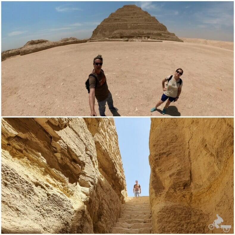 entrada norte de la pirámide de saqqara