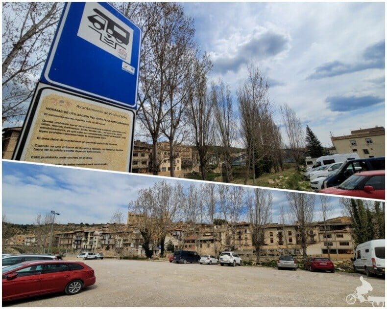aparcamiento de autocaravanas en Valderrobres