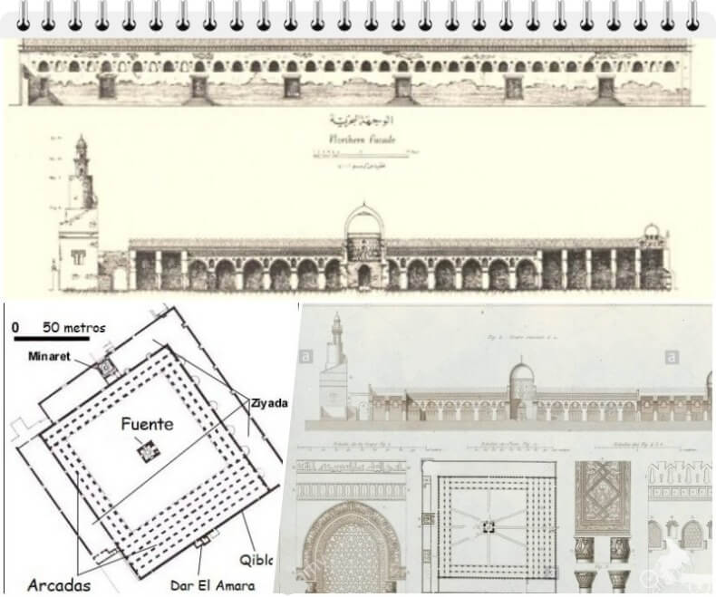 plano mezquita de ibn tulun