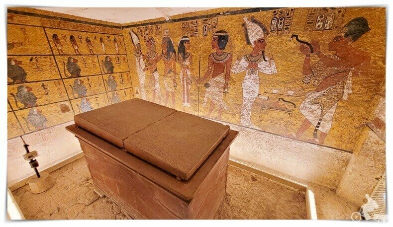 muro norte pinturas - visitar la tumba de Tutankamón