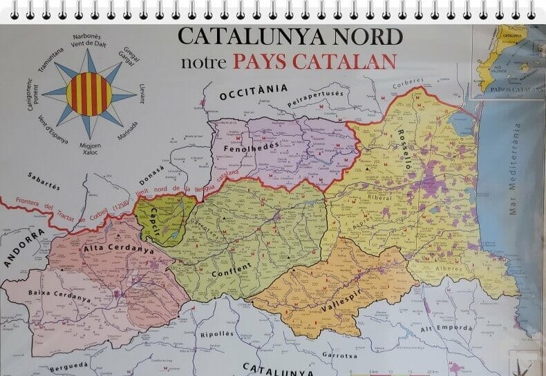 mapa de la Cataluña norte