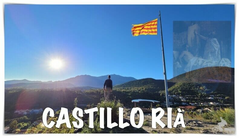 bandera catalana en el castillo de Rià