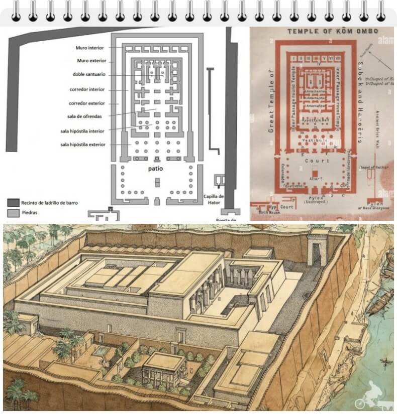 plano templo de kom ombo