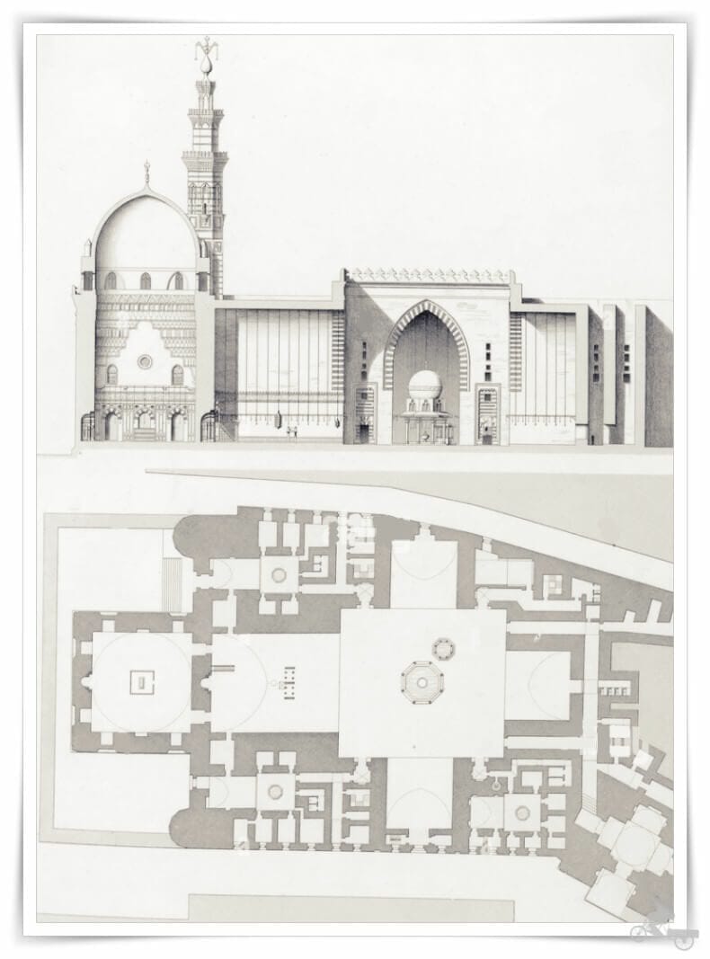 plano de la mezquita sultán hasán