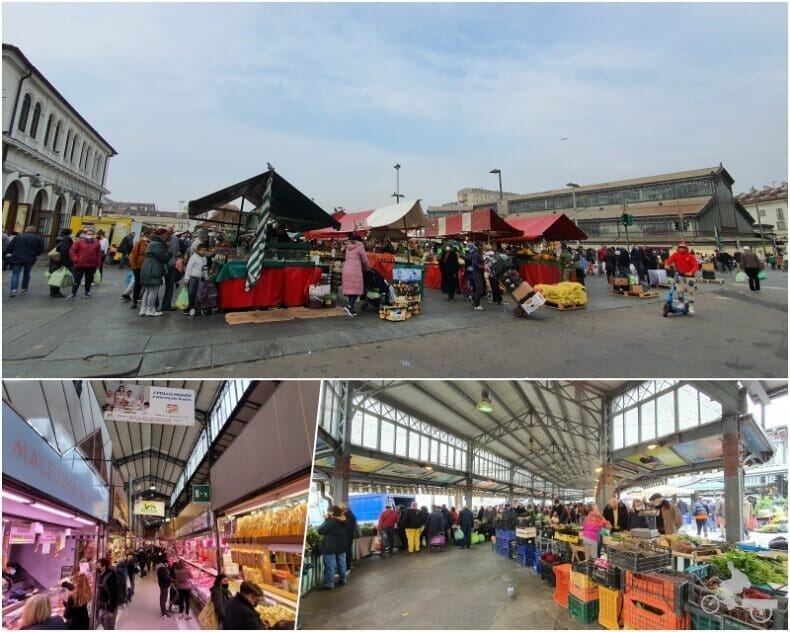 mercado al aire libre de Turín