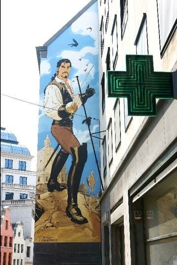 Mural Marini - Le Scorpion - murales del cómic en Bruselas