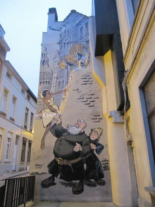 Mural Verron & Yann - Odilon Verjus - ruta murales del cómic en Bruselas
