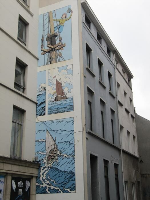 Mural Bob de Moor - Cori le Mousaillon - ruta murales del cómic en Bruselas