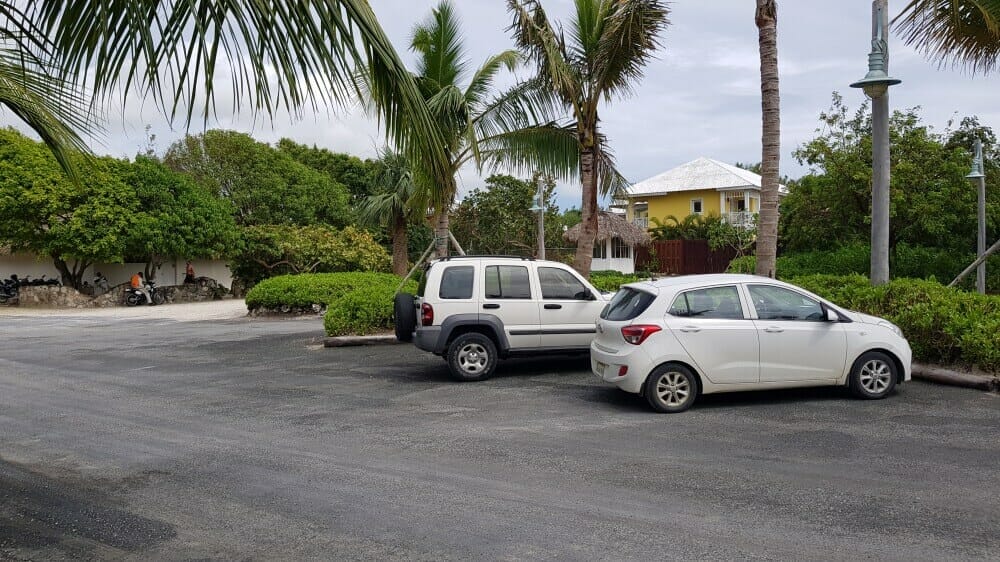 parking de playa Blanca de Punta Cana