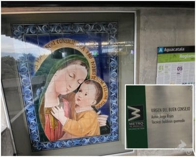 virgen del buenconsejo en el metro de medellin