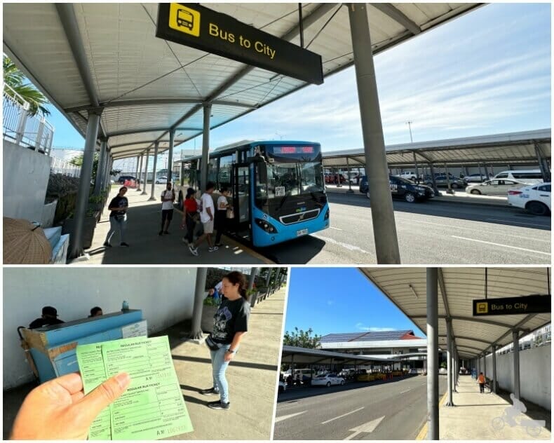 My bus para ir del aeropuerto de Cebú al centro