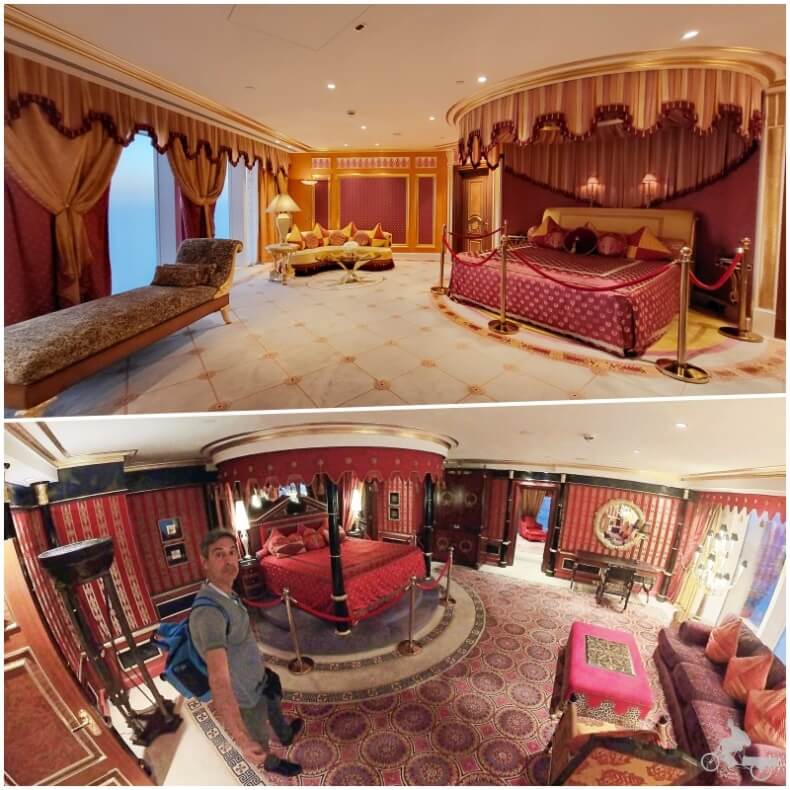 dormitorio y camas Royal Suite del Burj Al Arab