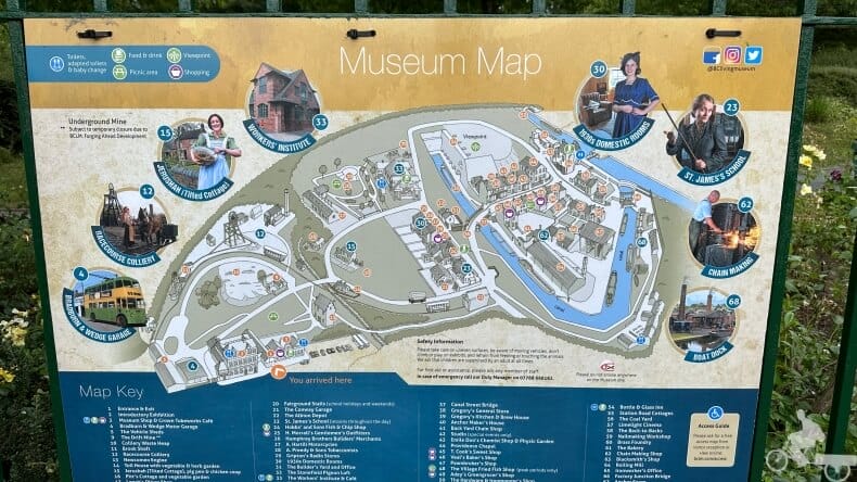 mapa museo Black country museum
