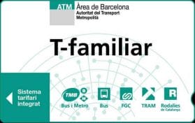 Tarjeta T-Familiar Barcelona
