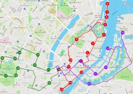 Mapa Rutas Bus Turístico Copenhague