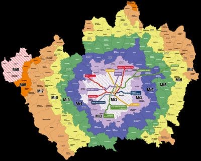 Mapa Zonas Milán