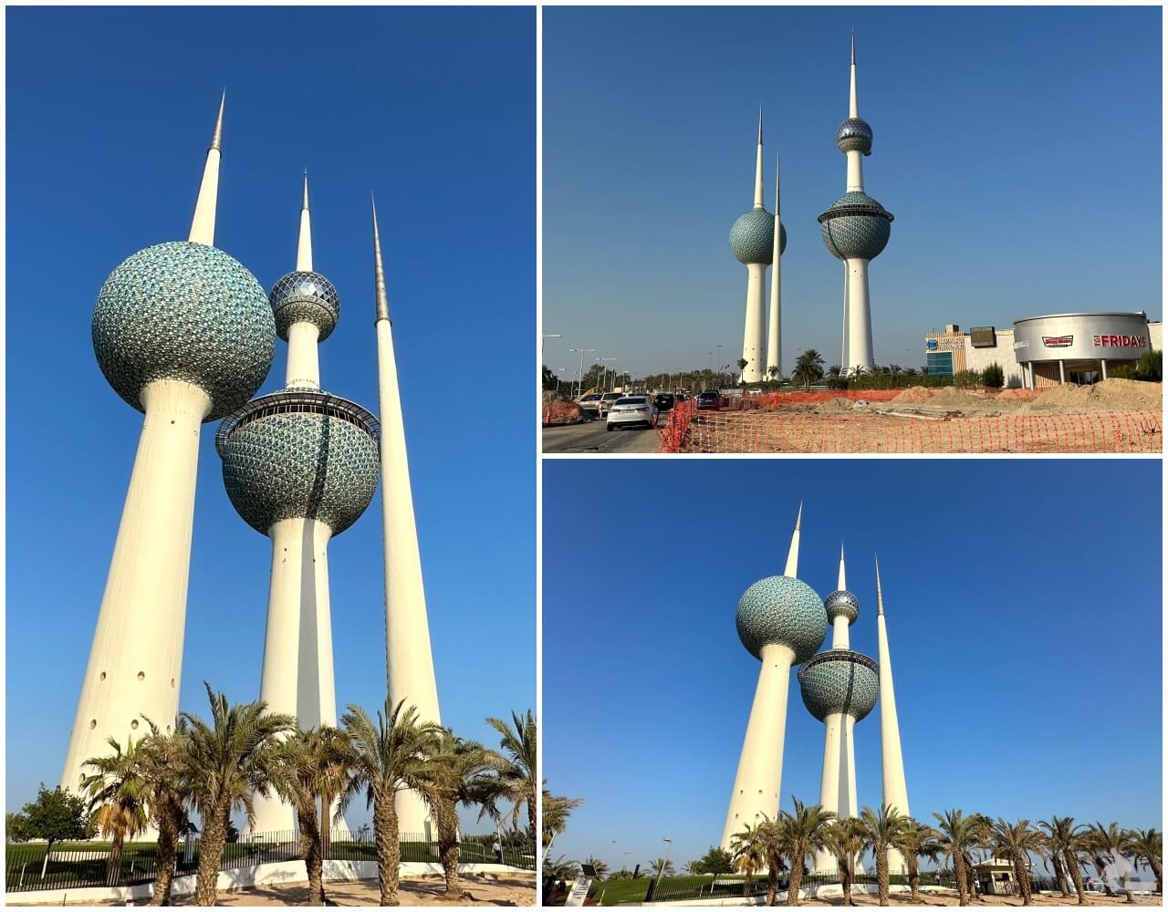 las 3 torres de Kuwait desde el exterior